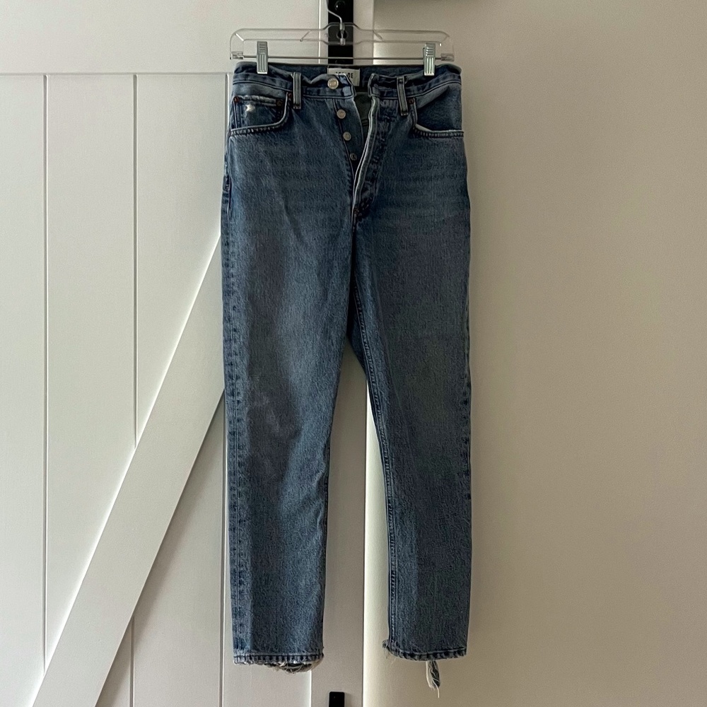 AGOLDE Riley Jeans Size 25 Emulsion (worn once!)